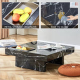 A modern practical coffee table made of MDF material with black patterns. The fusion of elegance W1151119879