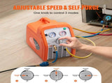 1 HP Refrigerant Recovery Machine - Dual Cylinder Portable AC Recovery Machine with High Pressure T3342P489826