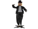 7.2ft Life-Size Animated Halloween Groom Prop - Formal Suit, Sound-Activated 47204908