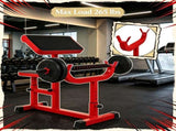 Red 265 LBS Preacher Curl Bench Adjustable Seated Arm Isolated Barbell Dumbbell Bicep Station for 81976510
