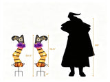 2 Pack Lighted Halloween Witch Legs Yard Decor, Battery Operated 6H Timer Metal Frame Witch Legs 07410876