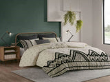 3 Piece Cotton and Flax Linen Blend Comforter Set Natural Full/Queen B03596414