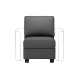 Modular Sectional Sofa with Storage Seat Upgrade Convertible Sofa Couch for Living Room/Deep 27'' B2716P236648