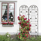 2 Pack Metal Garden Trellis 86.7" x 19.7" Rustproof Trellis for Climbing Plants Outdoor Flower W1586P243852