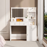 Newly designed smart mirror table with drawers and storage cabinet, table with W1320138353