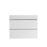 BB02-30-101, Integrated solid surface basin WITHOUT drain and faucet, glossy white color W1865107113