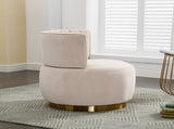 COOLMORE 360 Degree Swivel Cuddle Barrel Accent Sofa Chairs, Round Armchairs with Wide Upholstered, W395102771