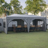 ZNTS 10'x20' EZ Pop Up Canopy Outdoor Portable Party Folding Tent with 6 Removable Sidewalls Carry Bag W1212P146439