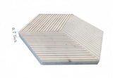Hexagon Marble tile, White marble, marble, for wall, OL textured finished, 3D fluted marble, W1696P262342