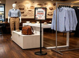 Adjustable Floor Standing Sign Holder, 8.5"x11" Front Loading Snap Frame with 360&deg Rotatable 65070845