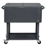 87.5*91*38.5cm 80QT Rectangular Plastic Box Iron Foot Tube Refrigeration and Insulation Cart Dark 42627909
