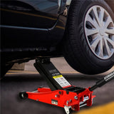 3t Low Profile Jack, Red and Black, Ultra Low Floor Jack with Dual Pistons Quick Lift Pump, Car Jack W1239115444