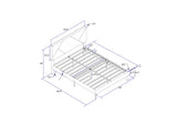 Queen Size Upholstered Platform Bed Frame with Headboard, Strong Wood Slat Support, Mattress W2297141354