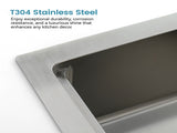 Stainless Steel Kitchen Sink, 36x22 Single Bowl, Overmount Handmade Sink in Brushed, with Cutting T3177P296185