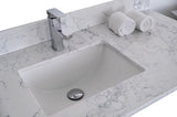 ZNTS Montary 49"x 22" bathroom stone vanity top carrara jade engineered marble color with undermount W50934999