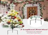 2 Pre-lit Pathway Flocked Christmas Trees 15.5" x 15.5" x 29" 55337839