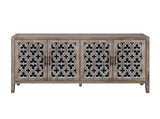Hollow Four Door Antique Cabinet, American Country Style, Suitable for Living Room, TV Cabinet, W1445P146390