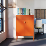 Steel lockers, adjustable laminates, side cabinets, shoe cabinets, lockers orange T3421P342804