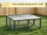 2-3 Rabbits Wooden Folding Rabbit Hutch for Apartment Indoor Use, Small Animal Habitat 50505091