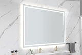 84in. W x 48in. H Oversized Rectangular Black Framed LED Mirror Anti-Fog Dimmable Wall Mount W127294620