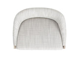 Newport 26.5" Coastal Curved Back Upholstered Counter Stool, Two-Tone Neutral Gray Polyester Wool B2719P238399