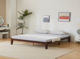 Basic bed frame brown Queen 206*151*30.5cm wooden bed 60287616