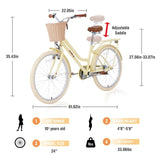 Steel Frame,Multiple Colors, for 10Years Old Girls Bike,24 inch wheel W1019P179156