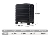 28" Large Suitcase, ABS Hardshell, Upgraded Crack-Resistant Iron Handle, Combination Lock, 360&deg W2787P536154