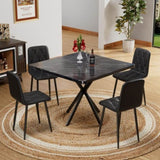 Square Table, Mid Century Modern Square Table for 4-6 Person, Coffee Table for Kitchen W578P242962