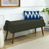 Modern living room bench, made of looped yarn fabric, with soft cushion, irregular geometric W487P183024