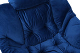 Living Room Chairs Modern Cotton Fabric Lazy Chair, Accent Contemporary Lounge Chair, Single Steel W1899121338