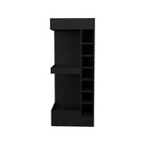 Lyman 46" Tall 3-Tier Corner Bar Cabinet with Fourteen Wine Bottle Cubbies, Living Room, Liquor B070P254769