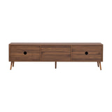 Mid Century TV Stand 2 Drawers, Media Console Table for TVs up to 80'', Entertainment Center 00458005