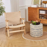 Round Pouf Ottoman Natural Seagrass Pouf Footrest, Foot Stool for Bedroom Living Room Accent 40834901