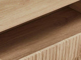 Handleless Grille-Finished 4-Drawer Bedside Table P2 Particleboard MDF & ,elamine Veneer 74317864