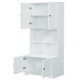 ZNTS Tall and Wide Bathroom Floor Storage Cabinet, Bathroom Storage Unit, Freestanding Cabinet with 4 N725P179705K