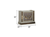 Omari Modern Style 2-Drawer Night stand Made with Wood and Gold Accents in Beige B009P245442