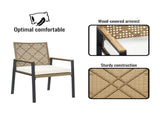 All Weather 5-Piece Patio Dining Table Sets, Patio Conversation Set Acacia Wood Table Top with 26863021