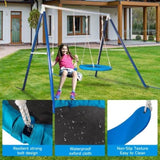 ZNTS Kids Metal Swing Set for Backyard Outdoor Playground Two Functional Swing Set For Kids Outdoor W1262P168481