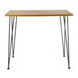 ZNTS DENALI INDUSTRIAL WOOD AND METAL BAR TABLE 61327.00