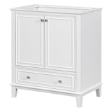 ZNTS 30" Bathroom Vanity without Sink, Base Only, Multi-functional Bathroom Cabinet with Doors and WF306250AAK