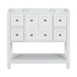 36'' Bathroom Vanity without Sink,Free Standing Vanity Set with 4 Drawers& Soft Closing Doors,Solid WF317175AAK