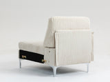 Modular Sectional Sofa Armless Seat Module, Corduroy Sectional Couch, Single Couch Modular Armless W3098P257002