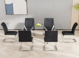 Modern Dining Chairs with Faux Leather Padded Seat Dining Living Room Chairs Upholstered Chair with W115181766