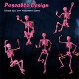 5.5 FT Pink Halloween Skeleton Decor - No Assembly Needed, Integrated Hanging Rope, Playful-Spooky 65148818