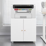 Metal Printer Stand with Storage Mobile Printer Tables for Small Spaces with Door Adjustable Shelf 31626903