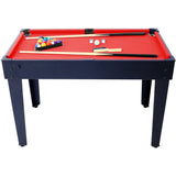 ZNTS 5-in-1 Multi-Game Table - Billiards, Push Hockey, Foosball, Ping Pong, and Basketball black/red 77723643