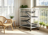 50 Inch Tall Rolling Ferret Chinchilla Cage Small Animal Pet Habitat with Hammock, 4 Doors, 89398696