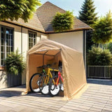 7x8 ft Outdoor Portable Gazebo Storage Shelter Shed with 2 Roll up Zipper Doors & Vents Carport for W2373P186908
