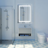 48x36inch LED Bathroom Mirror,3000-6000K Gradient Front and Backlit LED Mirror for Bathroom,3Colors W2091126994